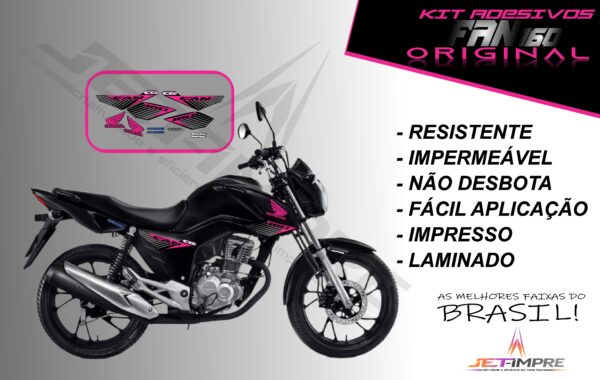 kit adesivo fan 160 2017 à 2021- modelo original(moto preta) - Imagem 12