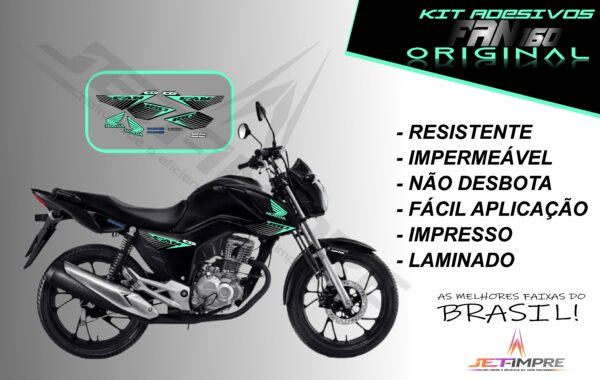 kit adesivo fan 160 2017 à 2021- modelo original(moto preta) - Imagem 16